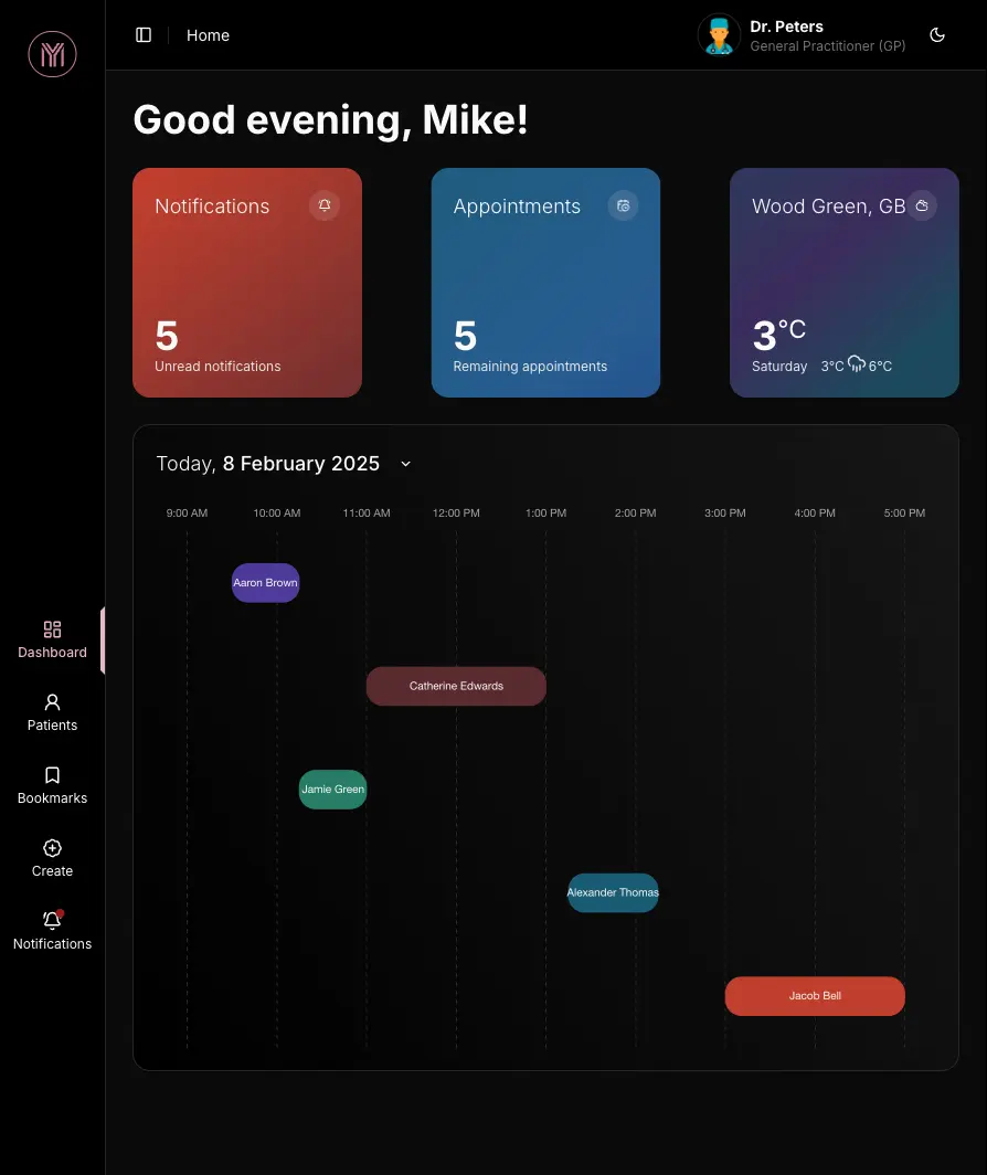MedEchoX - A Smarter Way to Manage Patient Records desktop view